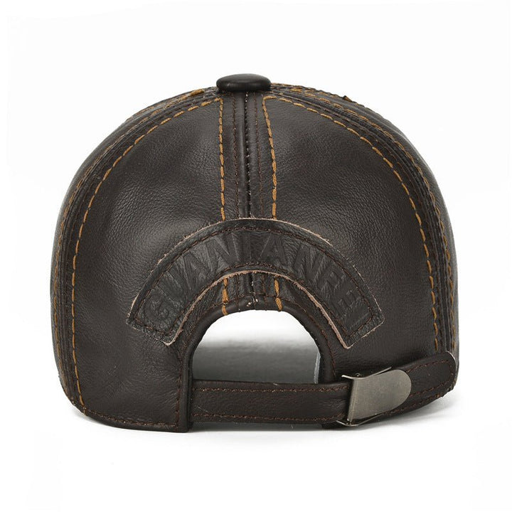 Men Single Leather Thin Baseball Cap - Muhaab