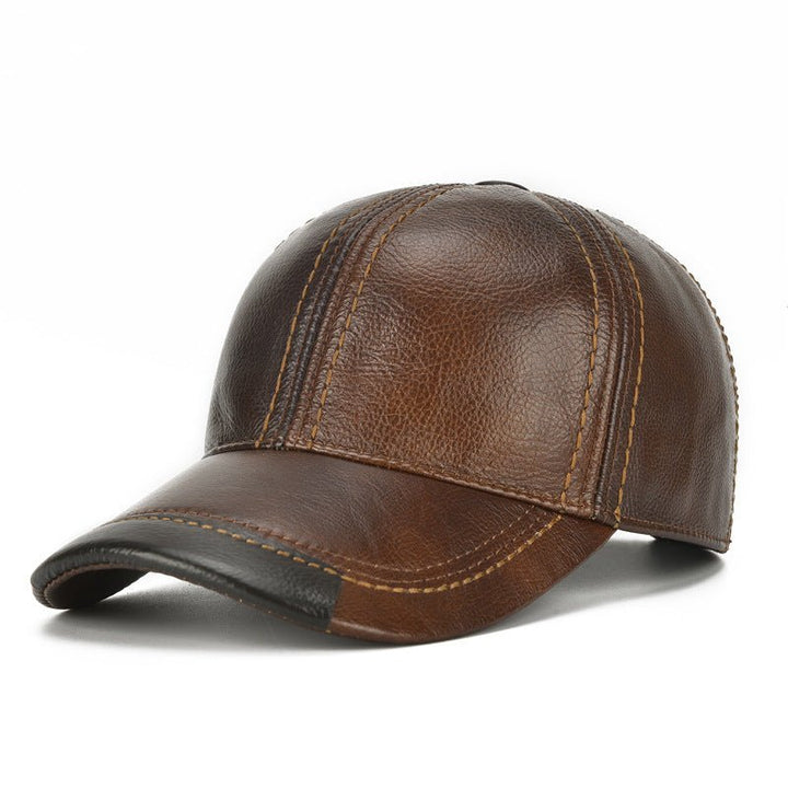 Men Single Leather Thin Baseball Cap - Muhaab