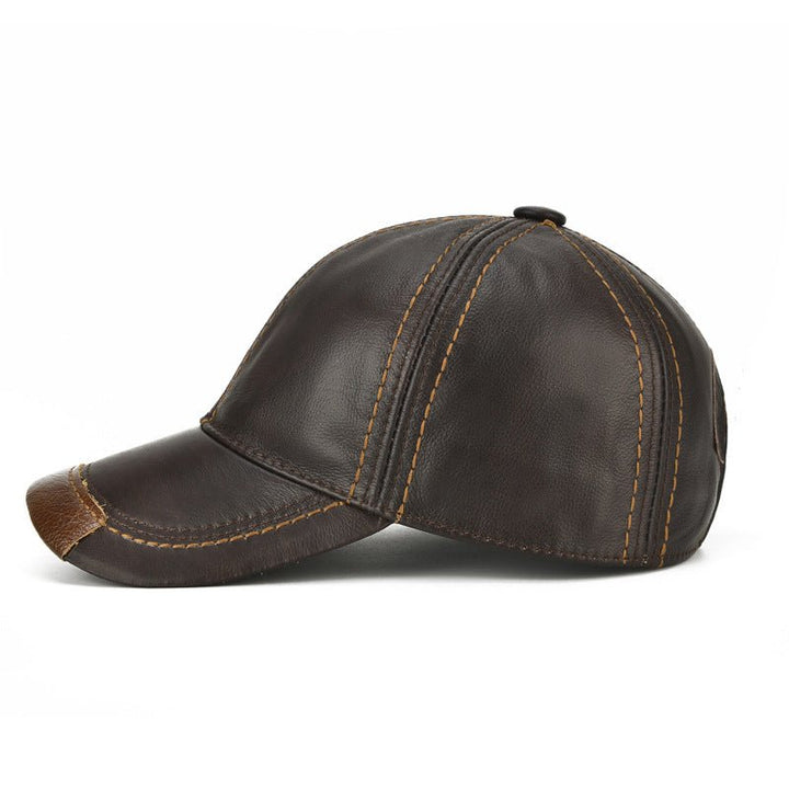 Men Single Leather Thin Baseball Cap - Muhaab