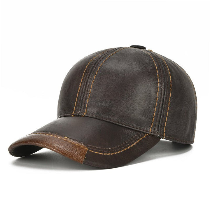 Men Single Leather Thin Baseball Cap - Muhaab