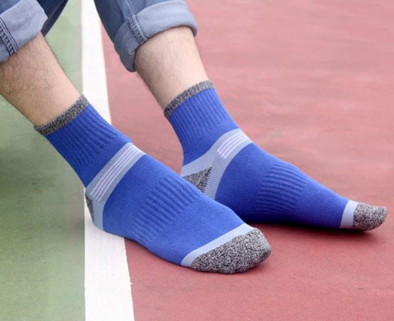 Men Socks Conventional Sports Socks Breathable Sweat Absorbing Deodorant Cotton Outdoor Men Basketball Sports Socks Outdoor - Muhaab