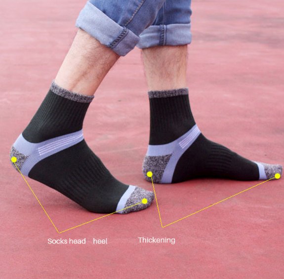 Men Socks Conventional Sports Socks Breathable Sweat Absorbing Deodorant Cotton Outdoor Men Basketball Sports Socks Outdoor - Muhaab