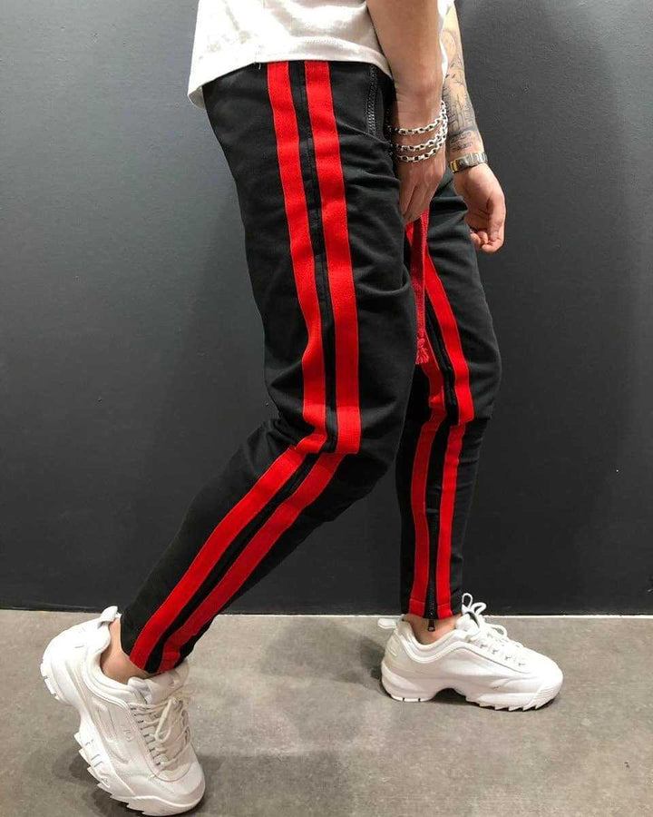 Men Sports Zipper Casual Pants - Muhaab