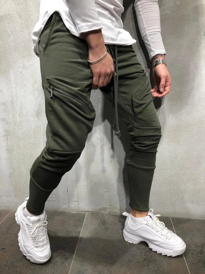 Men Sports Zipper Casual Pants - Muhaab