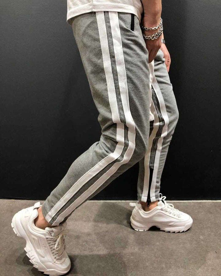 Men Sports Zipper Casual Pants - Muhaab