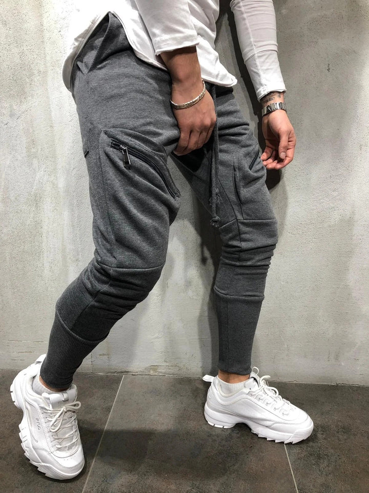 Men Sports Zipper Casual Pants - Muhaab