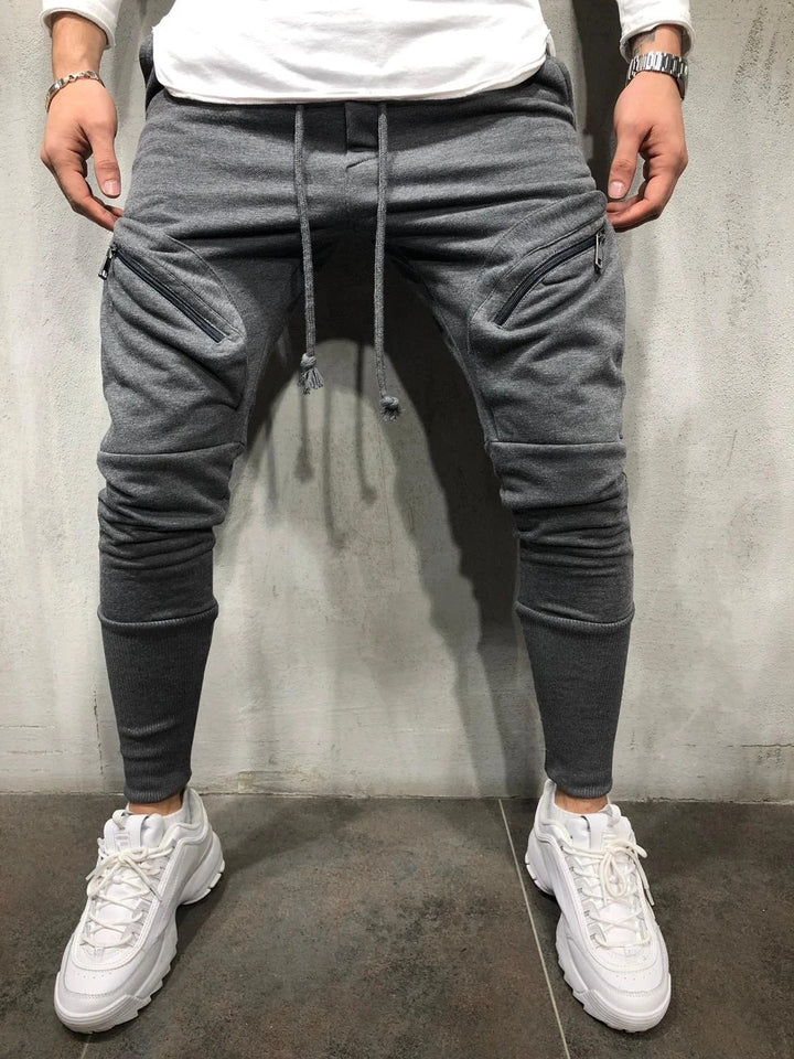 Men Sports Zipper Casual Pants - Muhaab