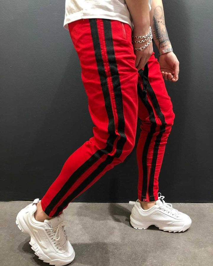 Men Sports Zipper Casual Pants - Muhaab