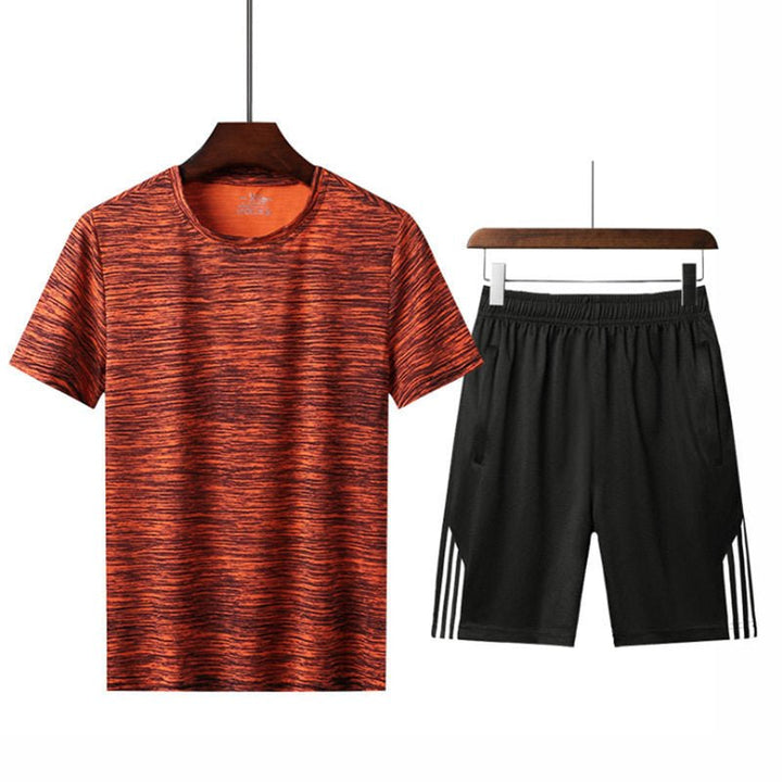 Men summer fitness suit sport Tshirt shorts running suit man - Muhaab