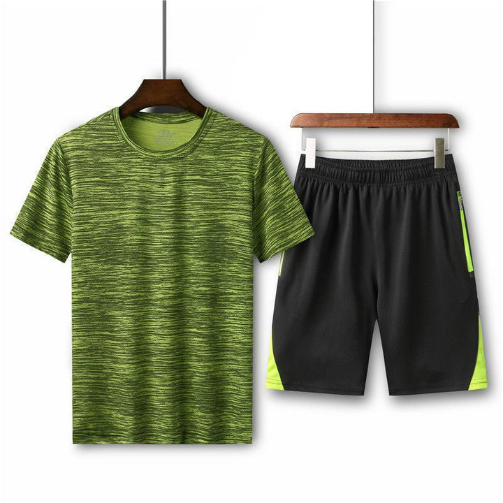 Men summer fitness suit sport Tshirt shorts running suit man - Muhaab