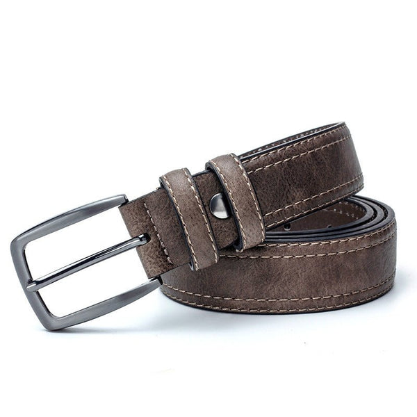 Men Vintage Belts For Jeans Luxury Split Leather Belt Men Famous Belt For Man Designer Belts With Vintage Style - Muhaab