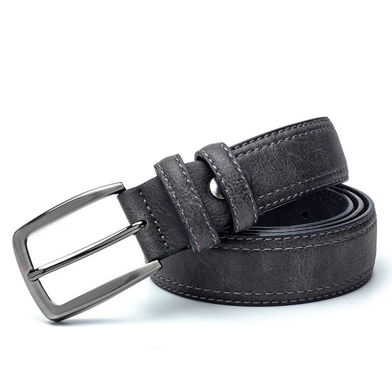 Men Vintage Belts For Jeans Luxury Split Leather Belt Men Famous Belt For Man Designer Belts With Vintage Style - Muhaab