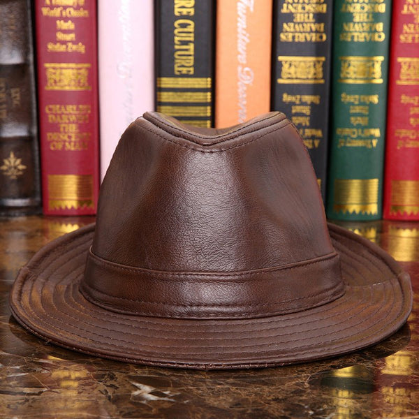 Men's And Women's Cowhide Hats With Big Eaves On The Street - Muhaab