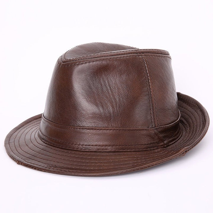 Men's And Women's Cowhide Hats With Big Eaves On The Street - Muhaab