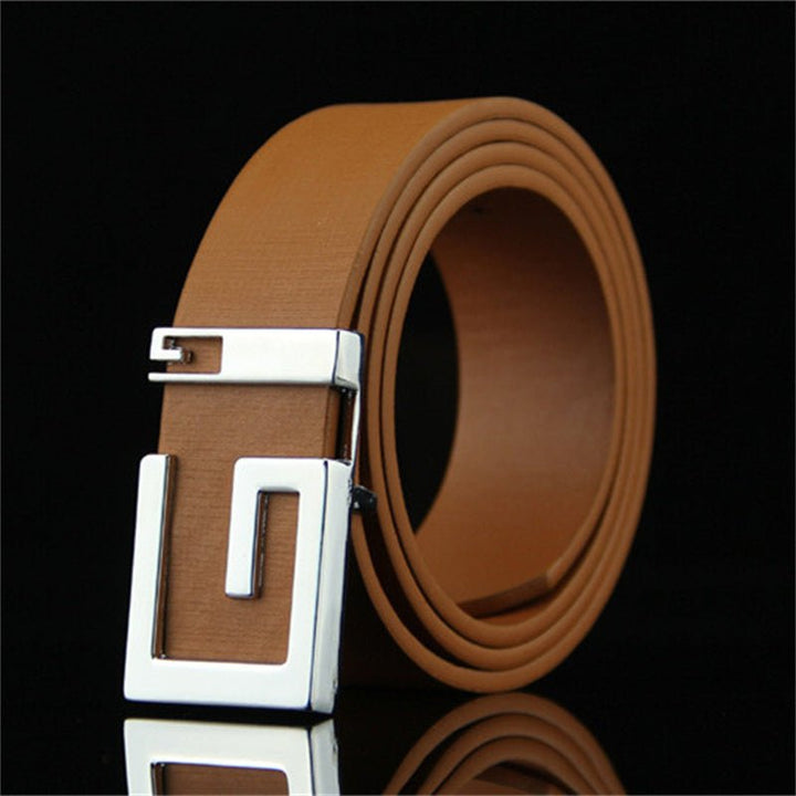 Men's And Women's Fashionable And Simple Smooth Buckle Belts - Muhaab