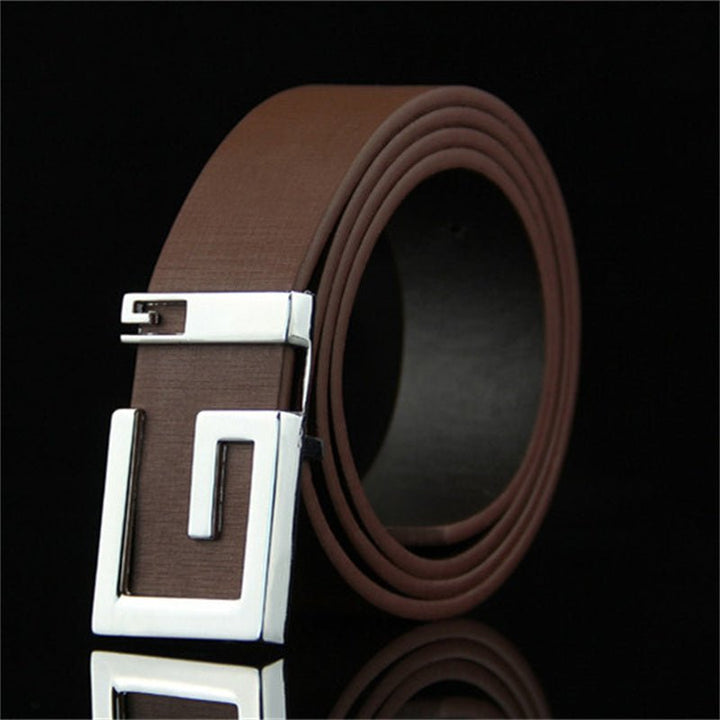 Men's And Women's Fashionable And Simple Smooth Buckle Belts - Muhaab