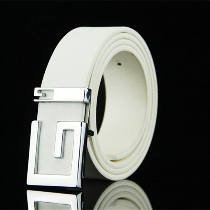 Men's And Women's Fashionable And Simple Smooth Buckle Belts - Muhaab