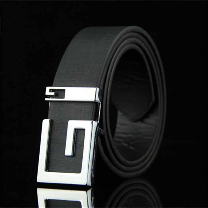 Men's And Women's Fashionable And Simple Smooth Buckle Belts - Muhaab