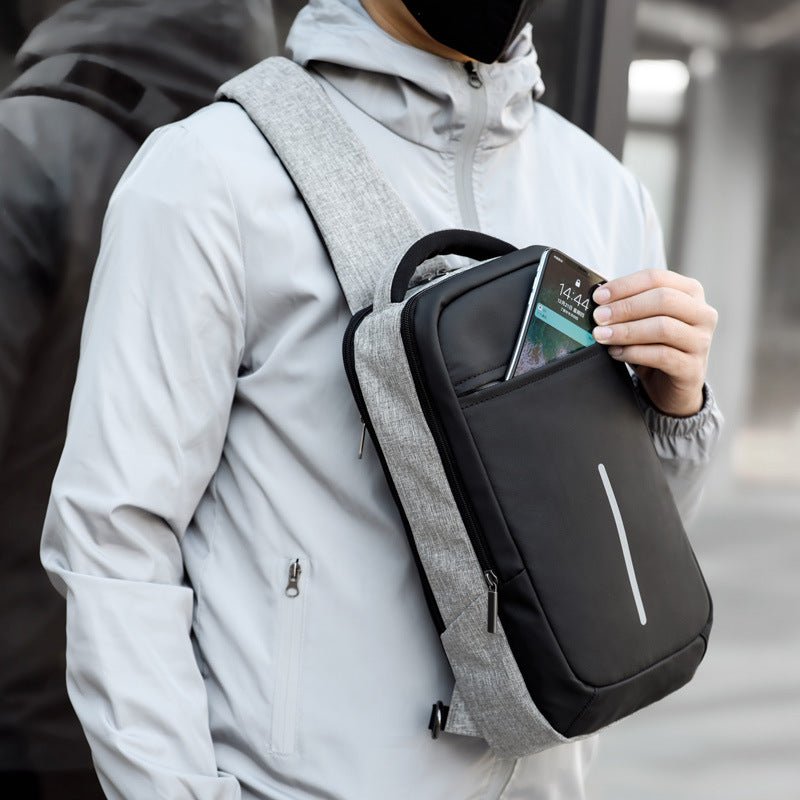 Men's Bags Shoulder Messenger Bag Tide Brand Student School Bag Sports Canvas Chest Bag Male Korean Waist Bag Backpack - Muhaab