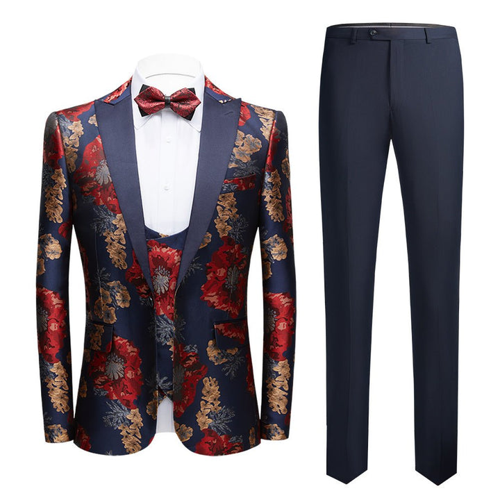 Men's Business Casual Business Host Wedding Suits - Muhaab