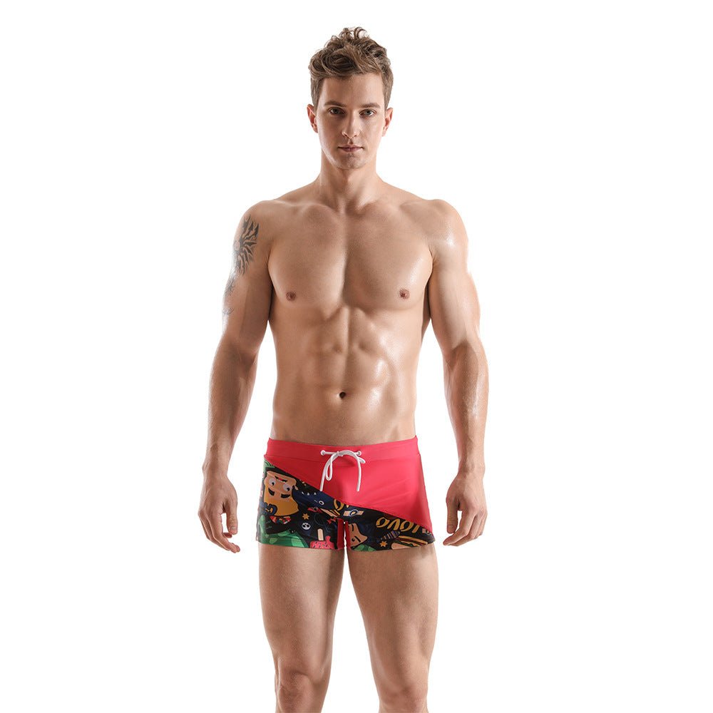 Men's Cartoon Print Color Matching Boxer Shorts - Muhaab