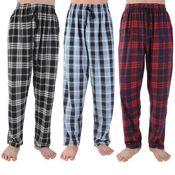 Men's Check Cotton Sleep Bottoms - Muhaab