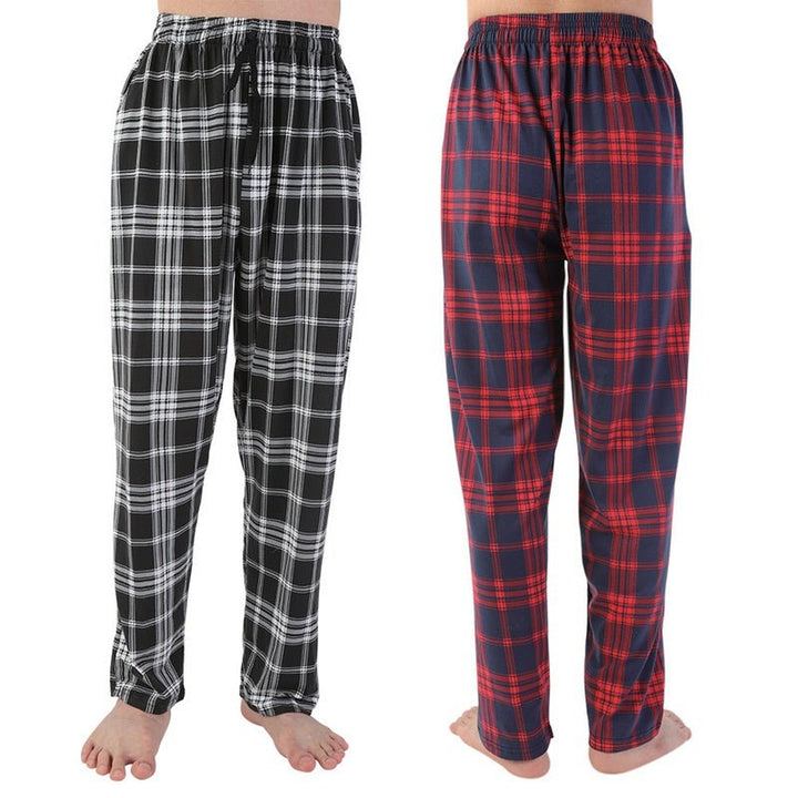 Men's Check Cotton Sleep Bottoms - Muhaab