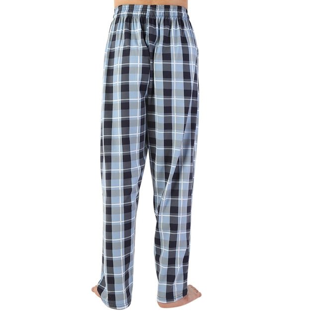 Men's Check Cotton Sleep Bottoms - Muhaab