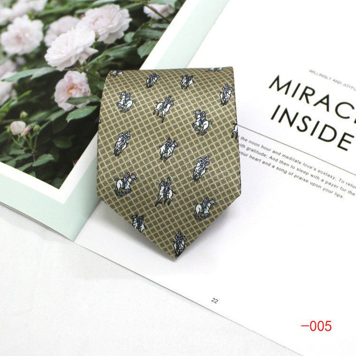 Men's Formal Tie Polyester 9cm Casual Business Work Professional Tie Printed Tie - Muhaab