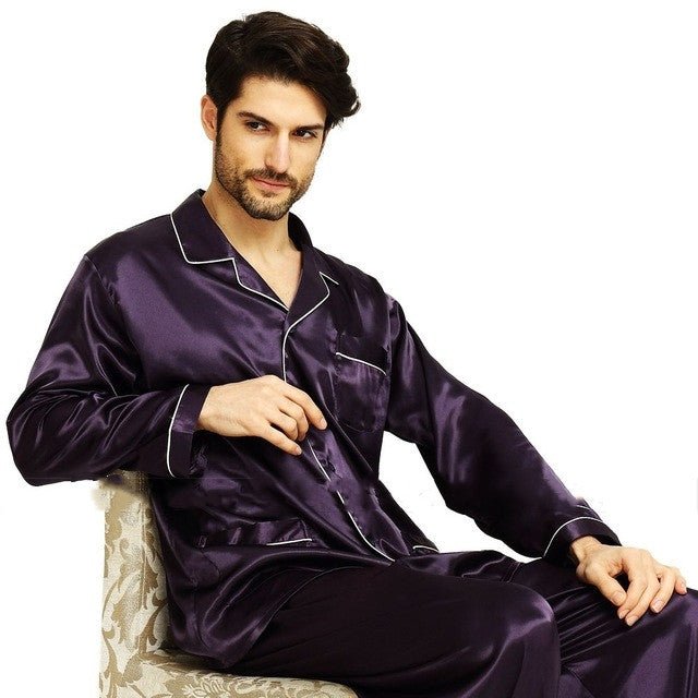 Mens Pajama Set Winter Sleepwear Men Homewear Warm Nightwear - Muhaab