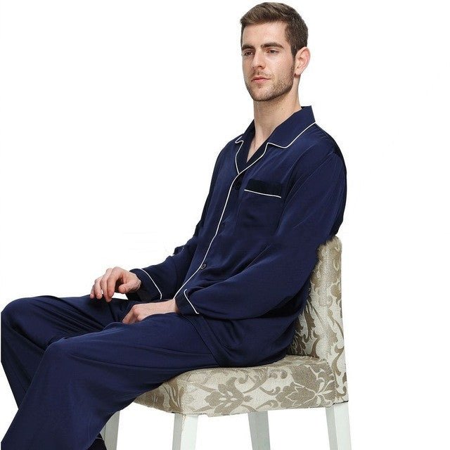 Mens Pajama Set Winter Sleepwear Men Homewear Warm Nightwear - Muhaab