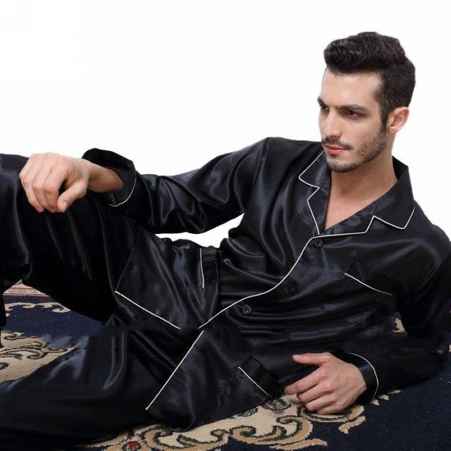 Mens Pajama Set Winter Sleepwear Men Homewear Warm Nightwear - Muhaab