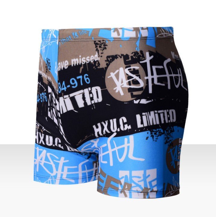 Men's Swimwear Color Swimwear XL Spa Relax Men's Swim Pants Flat Corner Swimwear Hot Springs Swimming - Muhaab