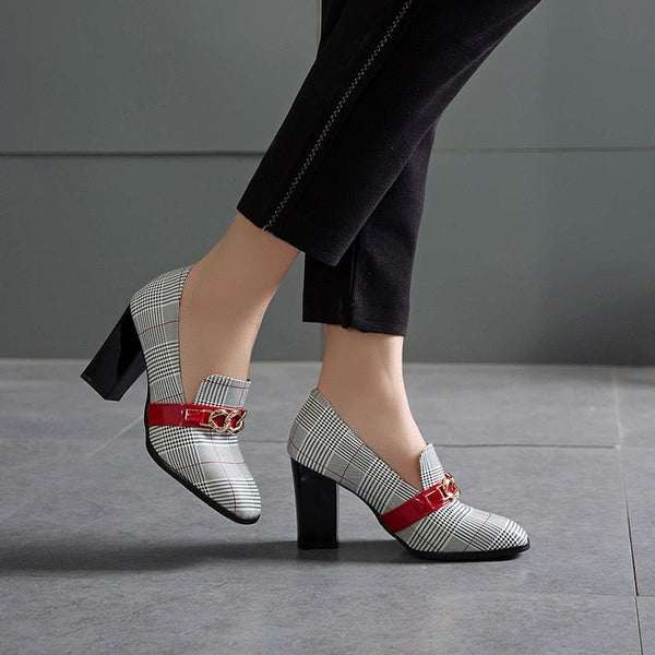 Metal decorative single shoes women - Muhaab