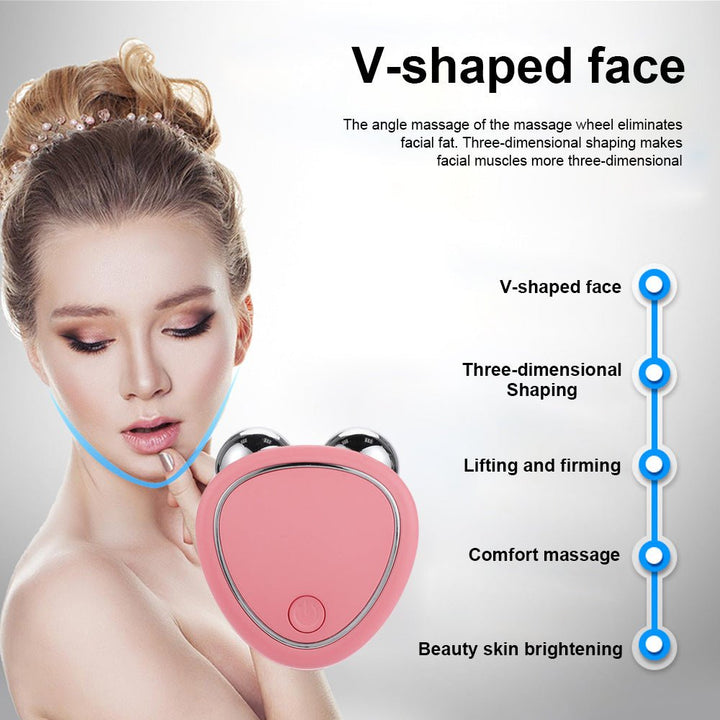 Micro Current Beauty Instrument Roller Instrument Beauty Massager Face - Muhaab