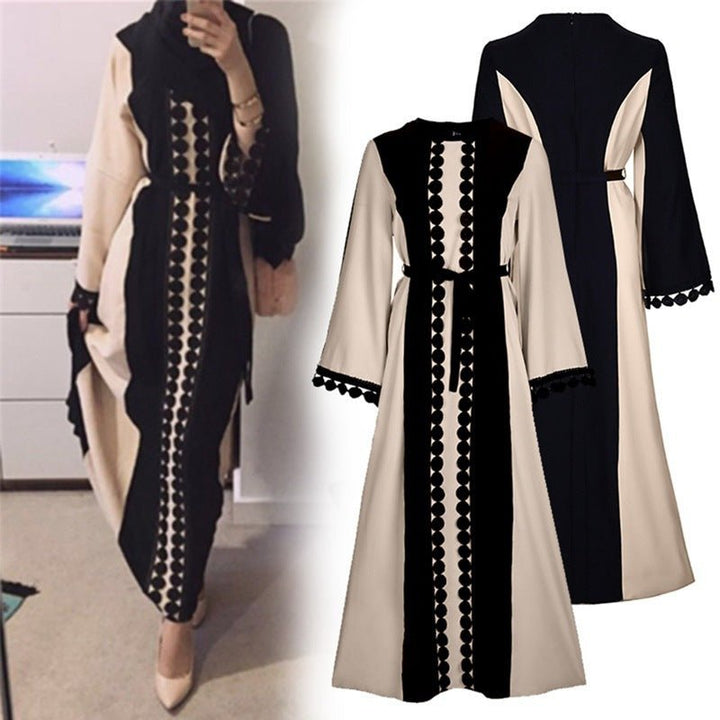 Middle Eastern lace patchwork abaya - Muhaab