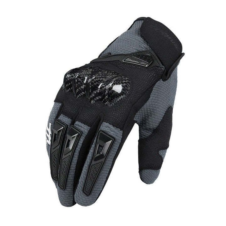 Motorcycle racing gloves carbon fiber motorcycle breathable anti-fall touch screen riding gloves summer men - Muhaab