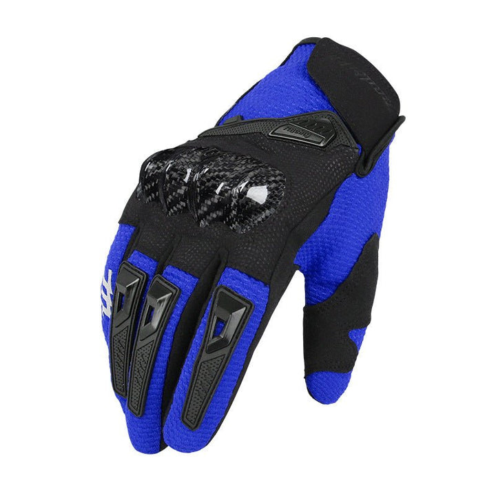 Motorcycle racing gloves carbon fiber motorcycle breathable anti-fall touch screen riding gloves summer men - Muhaab