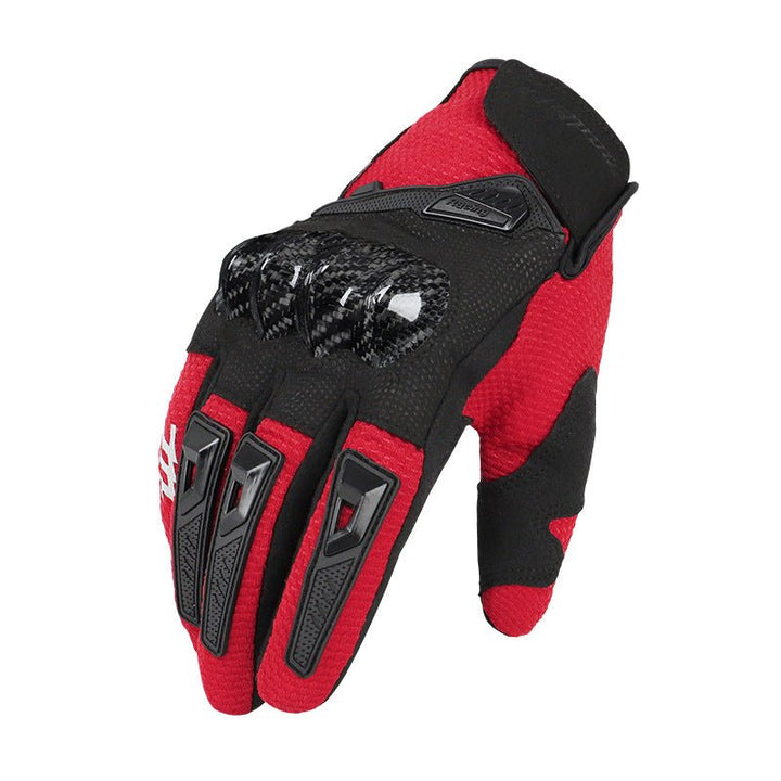 Motorcycle racing gloves carbon fiber motorcycle breathable anti-fall touch screen riding gloves summer men - Muhaab