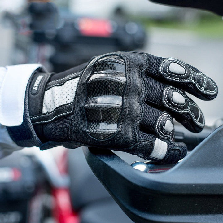 Motorcycle Riding Gloves Men And Women Four Seasons Motorcycle Racing Leather Breathable Wear-resistant Retro Knight Anti-fall Equipment - Muhaab