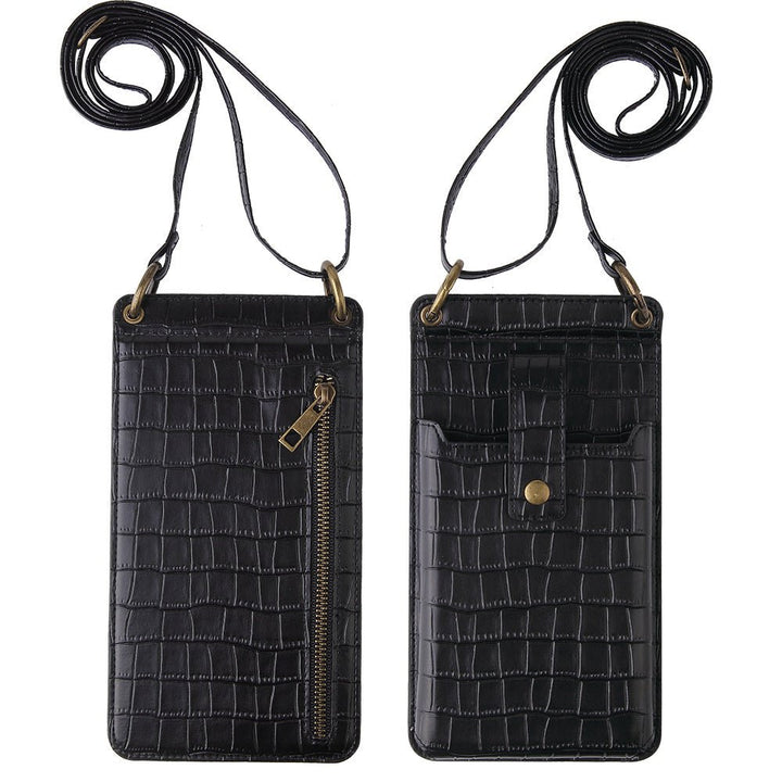 Multi-function Crossbody Bags For Mobile Phone Crocodile Pattern Wallet Card Holder - Muhaab