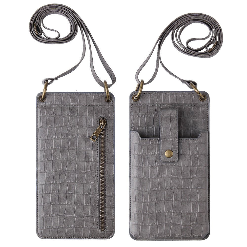 Multi-function Crossbody Bags For Mobile Phone Crocodile Pattern Wallet Card Holder - Muhaab