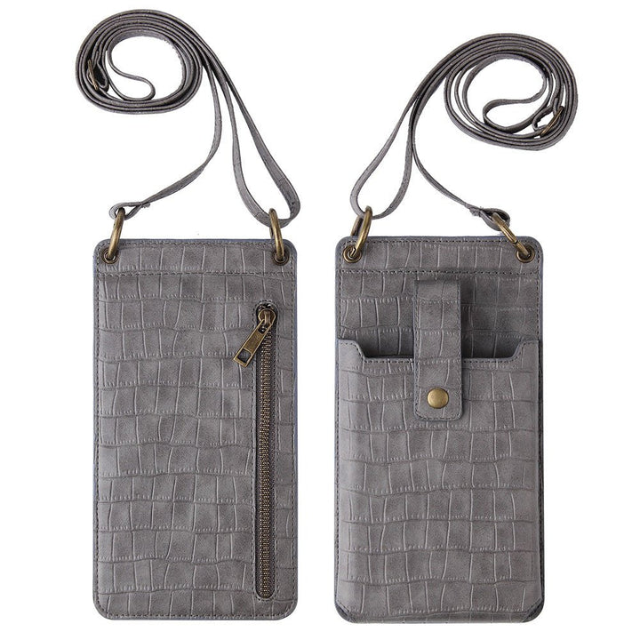 Multi-function Crossbody Bags For Mobile Phone Crocodile Pattern Wallet Card Holder - Muhaab