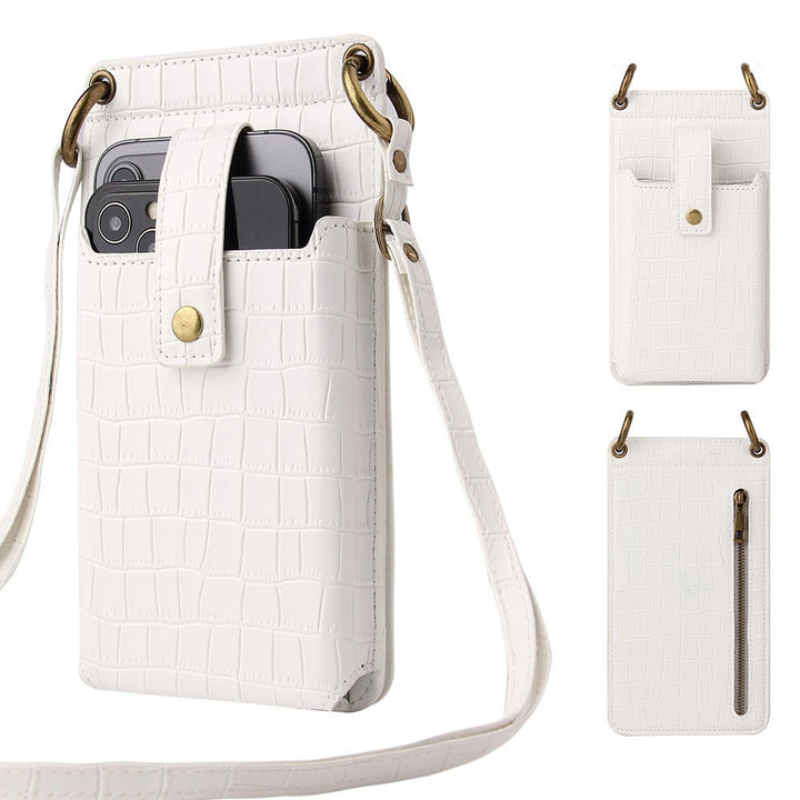 Multi-function Crossbody Bags For Mobile Phone Crocodile Pattern Wallet Card Holder - Muhaab