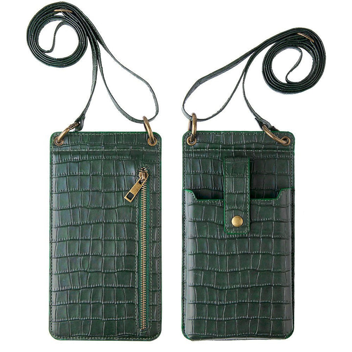 Multi-function Crossbody Bags For Mobile Phone Crocodile Pattern Wallet Card Holder - Muhaab