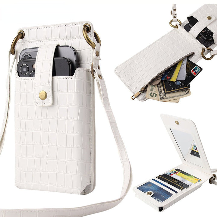 Multi-function Crossbody Bags For Mobile Phone Crocodile Pattern Wallet Card Holder - Muhaab