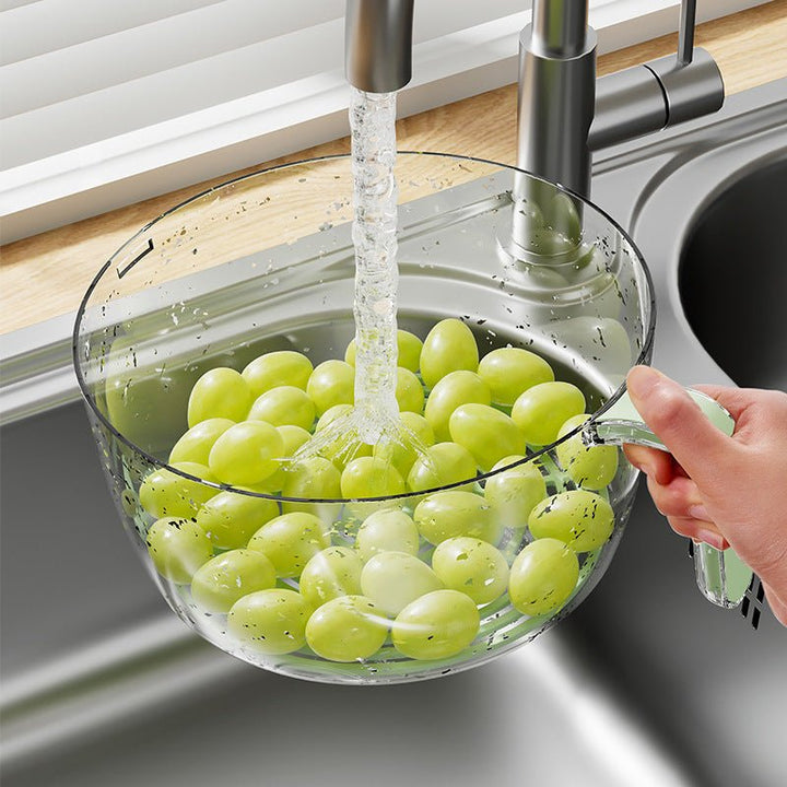 Multifunctional Drainage Basin For Domestic Kitchen Rice Fruit Washing Basket Vegetable Basket Wash Multi Function Kitchen Gadgets - Muhaab