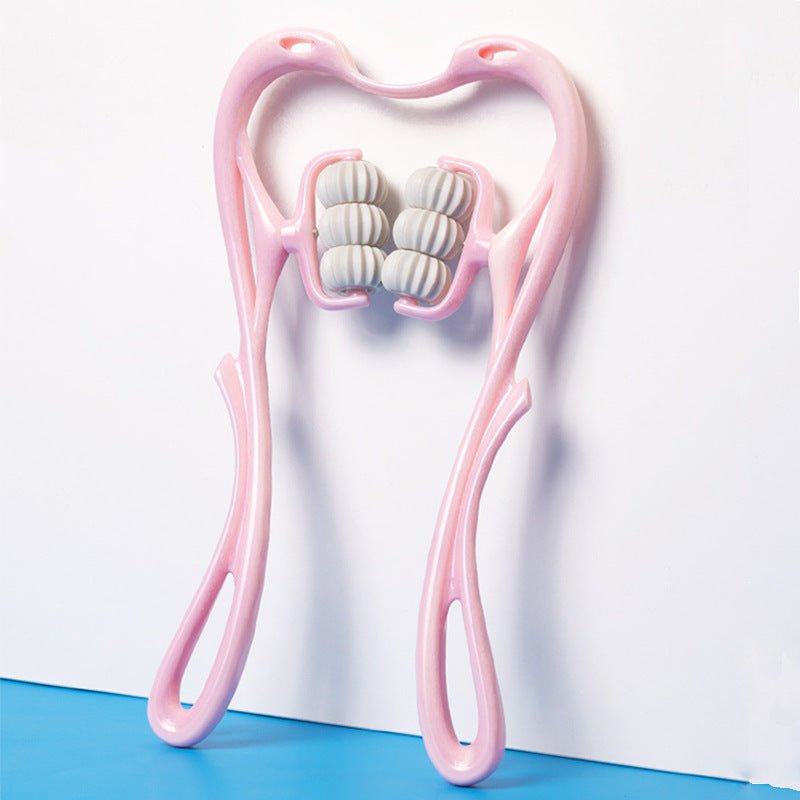 Multifunctional Manual Six-wheel Neck Massager Massage Relieve Roller Massage Tool - Muhaab