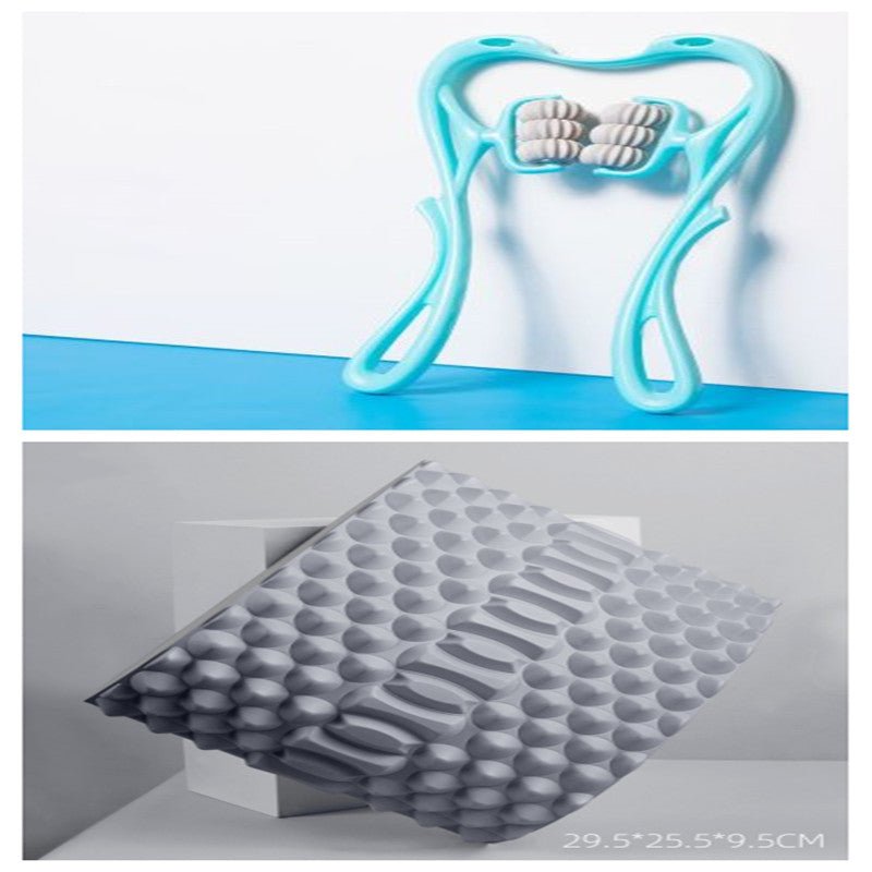 Multifunctional Manual Six-wheel Neck Massager Massage Relieve Roller Massage Tool - Muhaab