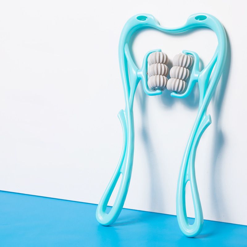 Multifunctional Manual Six-wheel Neck Massager Massage Relieve Roller Massage Tool - Muhaab